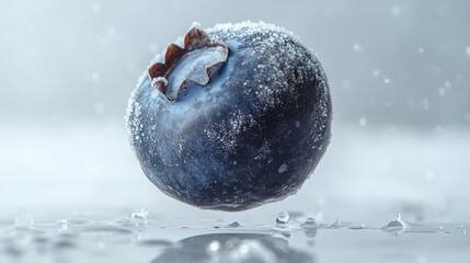 Frozen Berry isolated on white background closeup photo. Fruits in the freezer. Healthy diet red fruits concept design. Food banner with copy space.