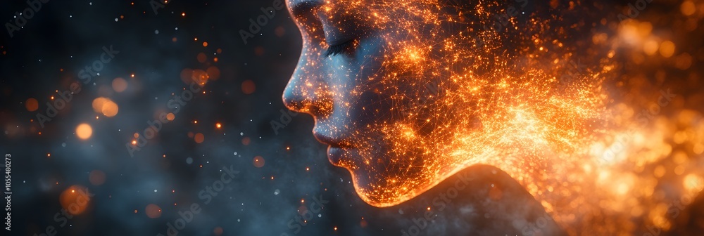 Fototapete conceptual image depicting the potential control and manipulation of human beings through advanced i