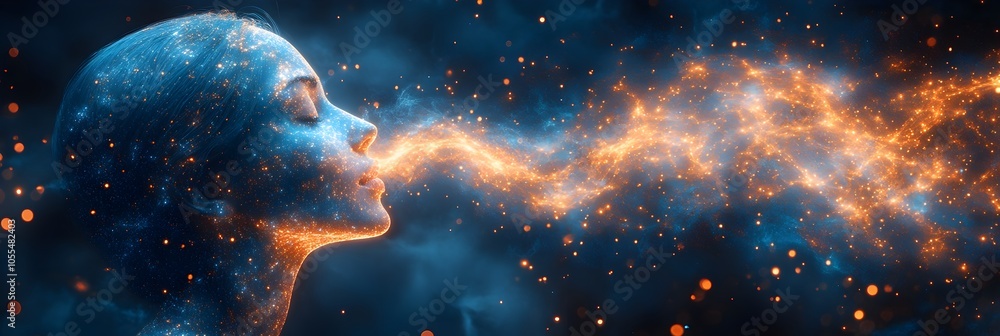 Leinwandbilder Cosmic Explosion of Ethereal Energy within the Boundless Universe. A surreal and visionary digital artwork depicting a powerful and captivating cosmic event.