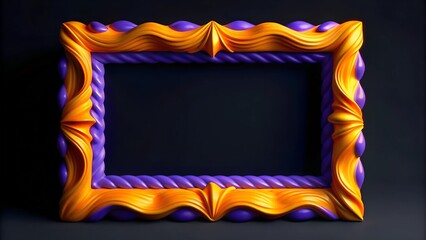 Ornate Border Frame in Seamless Style with Copy Space