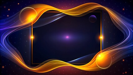 Obraz premium Elegant Gold Frame in Minimalist Style with Copy Space