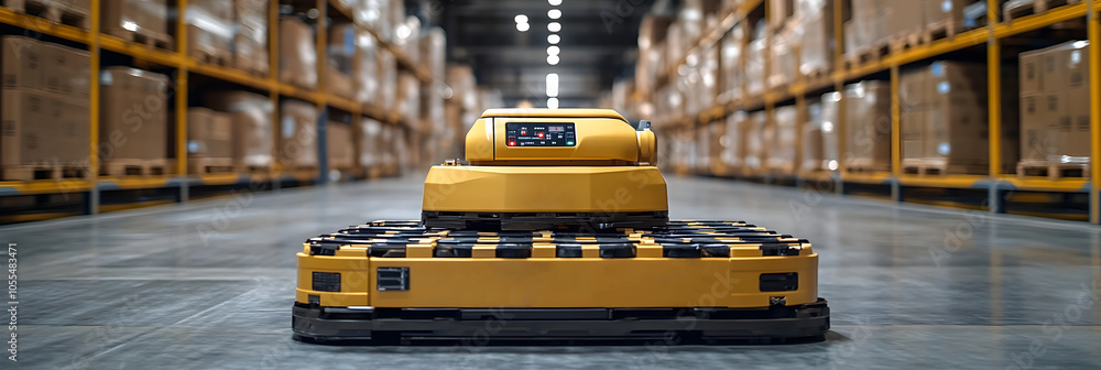 Leinwandbilder Cutting-Edge Robotic Palletizers Streamlining Food Industry Distribution for Enhanced Efficiency and Productivity. Advanced Automation Technology Optimizing Logistics Workflows.