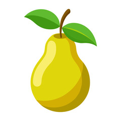 Pear. Modern flat illustration juicy pear, healthy eating. Vector illustration