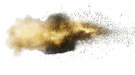 Gold Sparkle and Glitter Dust Effect isolated png
