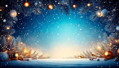 Naklejka premium a beautiful background with a Christmas theme with lights