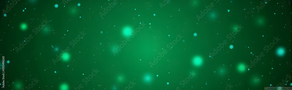 Aufkleber ethereal green bokeh background with soft floating lights
