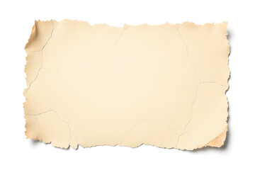 Antique parchment paper with tattered edges and cracks for vintage design