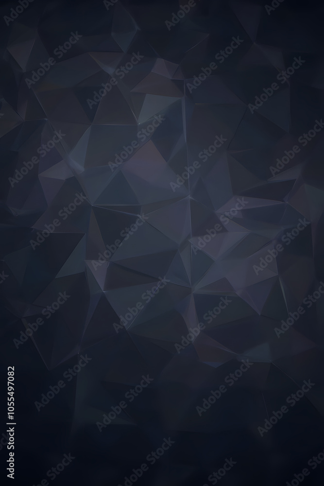 Poster Abstract dark geometric background with polygonal triangles