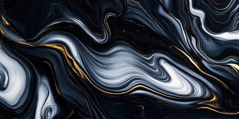 Fototapeta premium Black and White Marble Surface Close Up