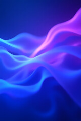 Obraz premium Vibrant abstract waves of purple and blue light with soft gradient flow