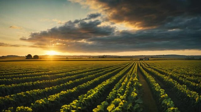 Beautiful view of a green field daylight agricultural industry landscape organic growth harvest plant drone farming nature grain sky environment spring grass farm summer rural close up