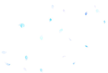 背景素材_水彩花吹雪_青