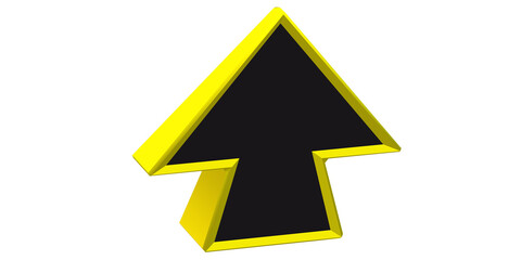 Directional Arrow isolated on a Transparent backgrund