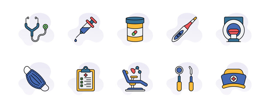 Medical & Healthcare Icons: Illustrating Care, Wellness, and Essential Health Solutions