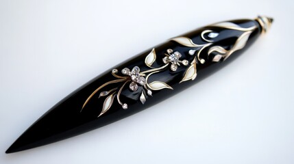 its tip boasts a floral design