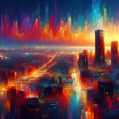 Vivid City Dusk Symphony	