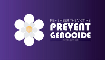 Remember the Victims Prevent Genocide is observed every year on December. Holidays Awareness concept. background, placard, banner template Vector illustration design.