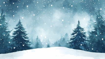 Obraz premium watercolor pattern christmas background