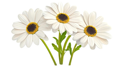 Fototapeta premium daisy flower isolated on white