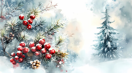 watercolor pattern christmas background