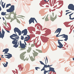 Seamless Abstract Floral Pattern 