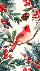 watercolor pattern christmas background