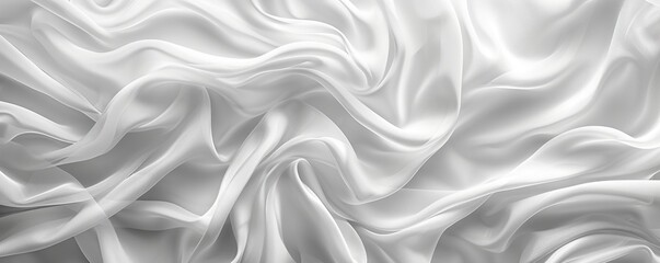 Obraz premium Abstract White Silk Drape with Smooth and Flowing Texture