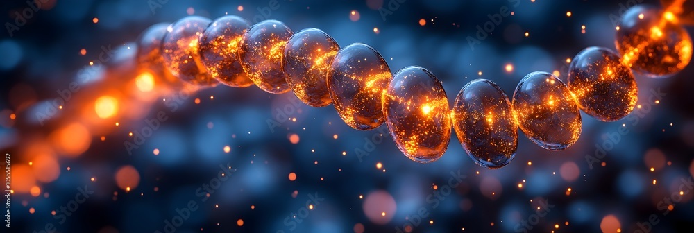 Poster mesmerizing celestial orbs engage in a dynamic cosmic dance,radiating with fiery energy and luminous