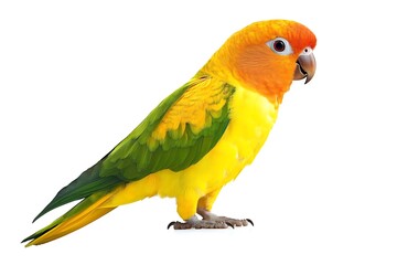 Beautiful bright parrot isolated on white background