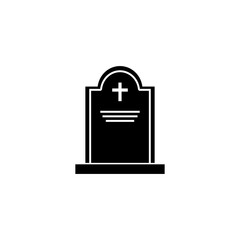 Tombstone line icon  isolated on white background .