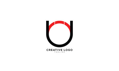 UO OU Abstract initial monogram letter alphabet logo design