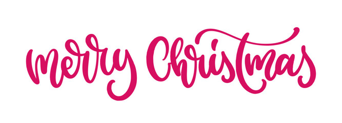 Merry Christmas handwritten holiday lettering