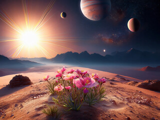 imaginary view of another planet