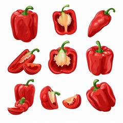 red and yellow peppers