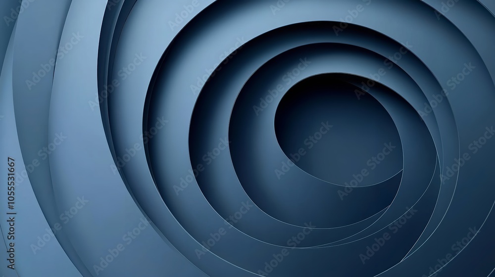 Poster paper layer circle blue abstract background. curves and lines use for banner, cover, poster, wallpap