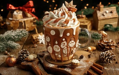 Fototapeta premium Christmas latte 