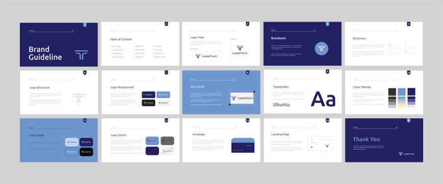 Creative Brand Guidelines template. Brand Strategy Guideline design. Brand Identity presentation design. Logo Guideline template. Logo Guide Book or Brand Manual Layout.