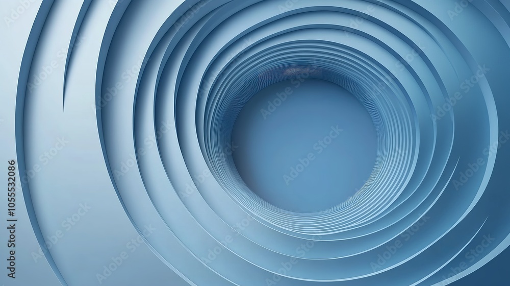 Poster paper layer circle blue abstract background. curves and lines use for banner, cover, poster, wallpap