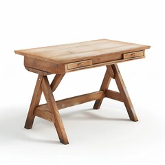 Fototapeta premium wooden table isolated on white