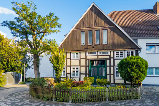 Altes Fachwerkhaus in Rietberg, Ostwestfalen, Deutschland