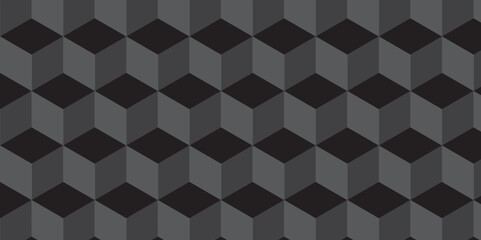 	
Seamless dark black geometric cube creative concept triangle overlapping overlap square technology background. geometric digital cubes fabric and wallpaper grid block texture background.