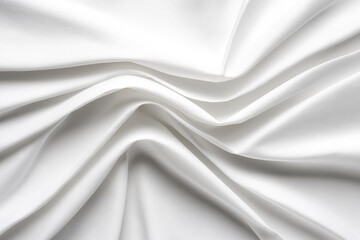 Obraz premium White silk fabric with elegant draped folds