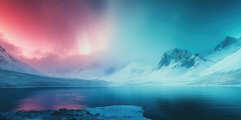 Fototapeta premium Mountain Range with Lake