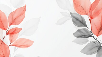 Fototapeta premium Soft Abstract Floral Leaves Background