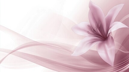 Soft Pink Floral Abstract Design