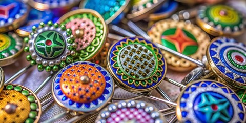 Stunning Macro Photography of Pin Vektor Elements with Vibrant Colors and Intricate Details for Design Use