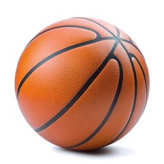 Fototapeta premium A basketball on a white background.