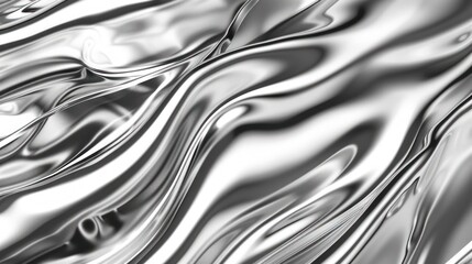 Abstract Silver Liquid Texture
