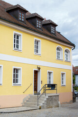yellow house in german. bavaria, calmunz