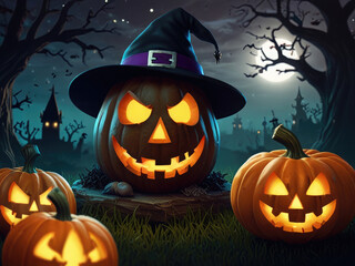 Holiday event halloween background concept illustration
